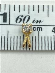 14K Yellow Gold Single Diamond Pendant Approx.10 CT. 0.3g